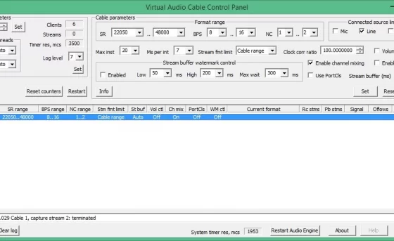Virtual Audio Cable - скриншот настроек №2
