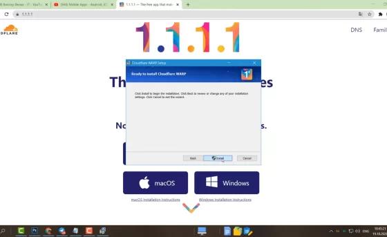 После установки есть русский интерфейс